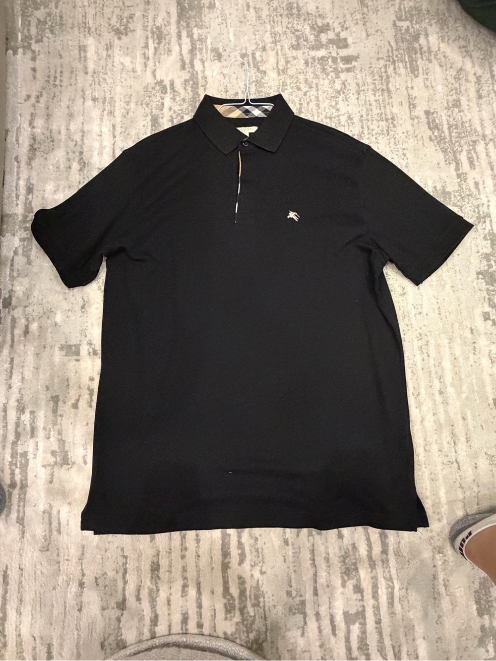 New Men’s Black Polo Shirt with Signature Horse Logo